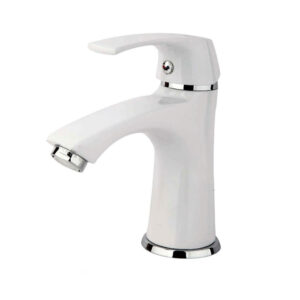 شیر روشویی راسان مدل لوتوس سفید