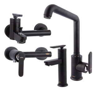 ست شیرآلات راسان مدل فلورا مشکی