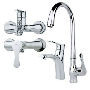 ست شیرآلات راسان مدل صدف کروم