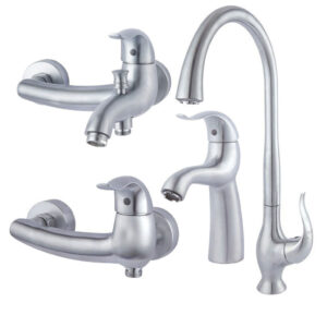 ست شیرآلات راسان مدل اکتاو کروم مات