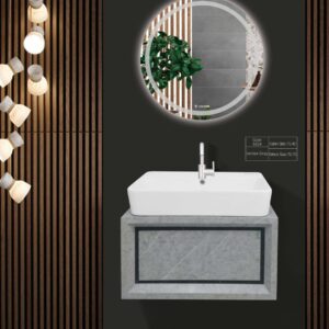 کابینت روشویی کاکتوس مدل vertex طوسی کد 5024