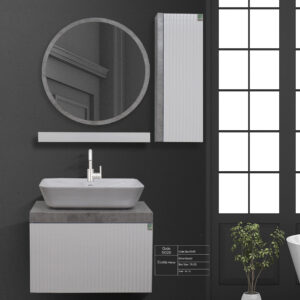 کابینت روشویی کاکتوس مدل ecotis patina سفید کد 5026