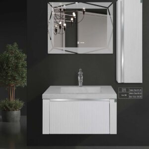 کابینت روشویی کاکتوس مدل ice 80 کد 6015