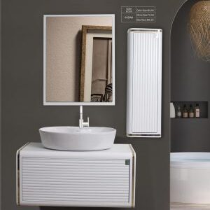 کابینت روشویی کاکتوس مدل robima 80 سفید کد 6024