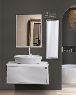 کابینت روشویی کاکتوس مدل robima 80 سفید کد 6024