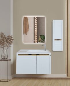 کابینت روشویی کاکتوس مدل سپیدار سفید کد 7004