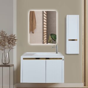 کابینت روشویی کاکتوس مدل سپیدار سفید کد 7004