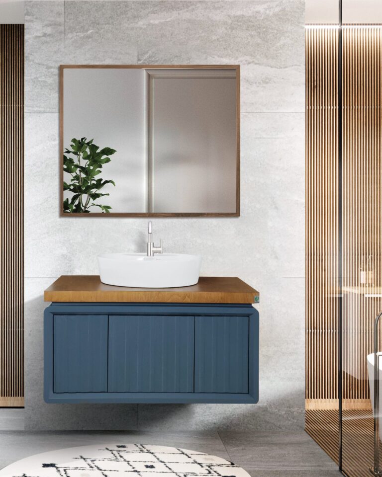 کابینت روشویی کاکتوس مدل atlantic طوسی کد 7011