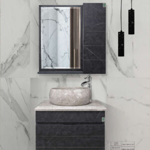 کابینت روشویی کاکتوس مدل simakan 60 stone کد 8015