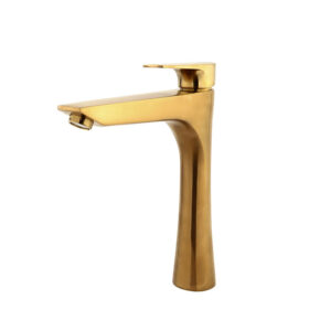 شیر روشویی پایه بلند راسان مدل آتیس طلامات