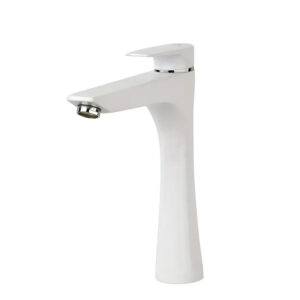 شیر روشویی پایه بلند راسان مدل آتیس سفید