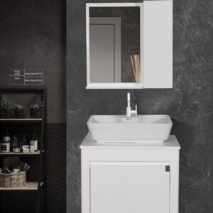 کابینت روشویی کاکتوس مدل oval سفید