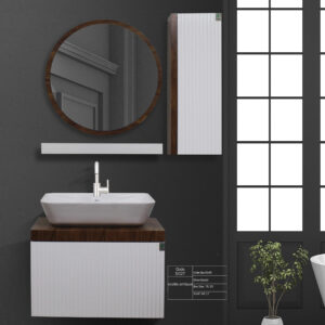 کابینت روشویی کاکتوس مدل ecotis antiqueسفید کد 5027