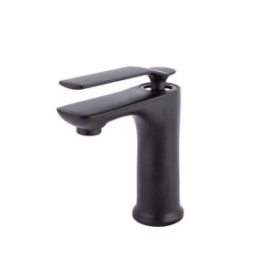 شیر روشویی راسان مدل آوات مشکی رزگلد