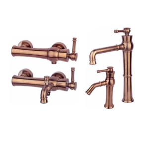 ست شیرآلات راسان مدل الیزه رزگلد مات