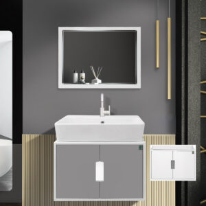 کابینت روشویی کاکتوس مدل fittonia 60 طوسی