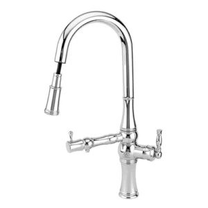 شیرظرفشویی دو منظوره شلنگدار قهرمان مدل تتراس کروم