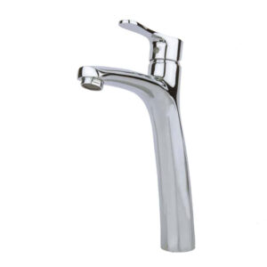 شیر روشویی پایه بلند راسان مدل صدف کروم