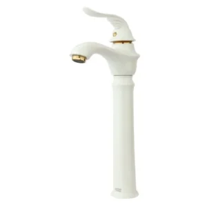 شیر روشویی پایه بلند راسان مدل پریمو شیری طلا