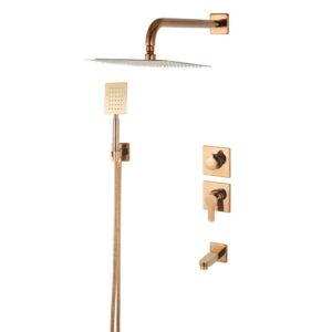 ملحقات دوش کلاس 1 توکار ویوات راسان مدل فلت رزگلد مات