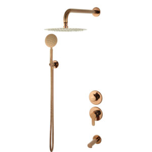 ملحقات دوش کلاس 1 توکار ویوات فلت رزگلد مات