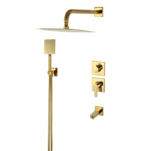 ملحقات دوش کلاس 1 توکار ویوات راسان مدل فلت طلایی