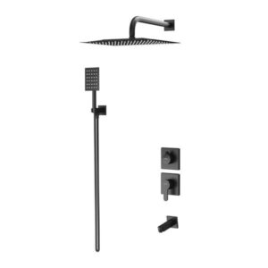 ملحقات دوش کلاس 1 توکار ویوات راسان مدل فلت مشکی